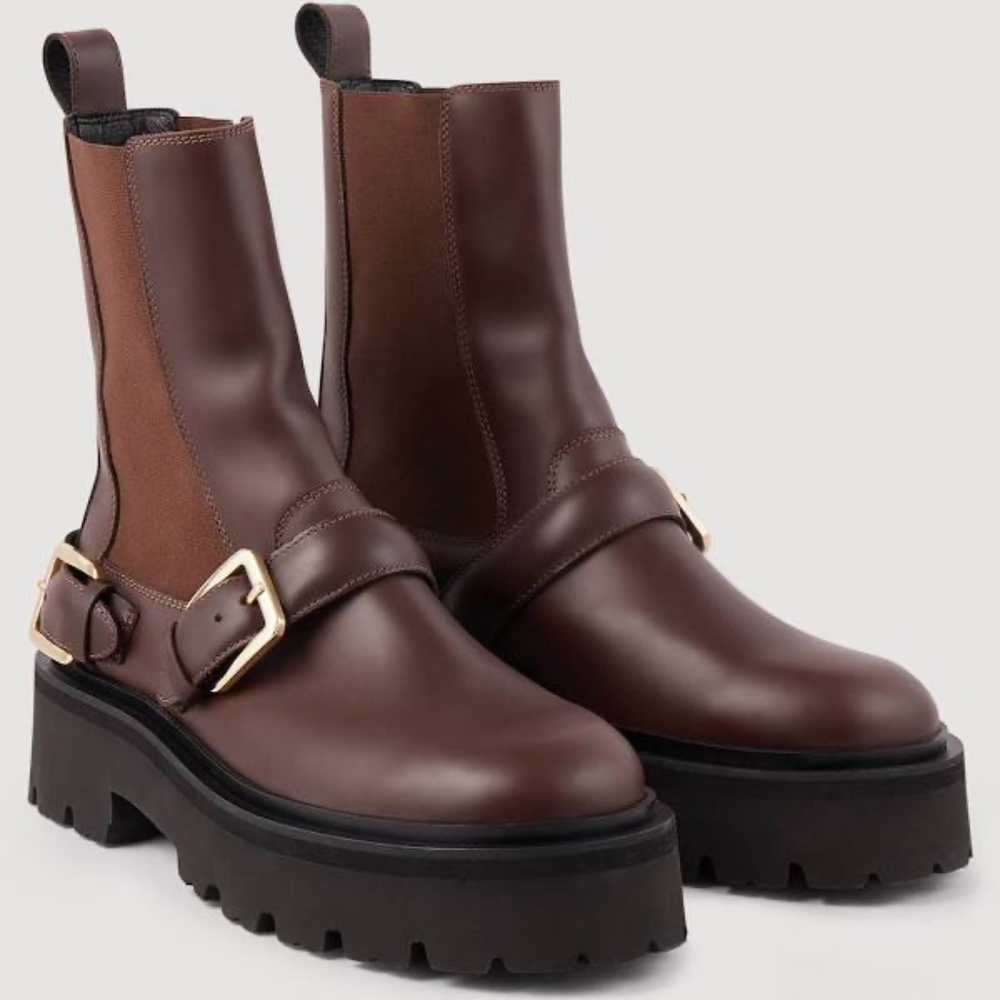 Helen Buckled Chelsea Booties